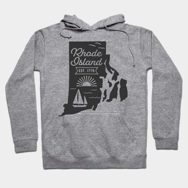 State of Rhode Island Graphic Tee Hoodie by MN Favorites